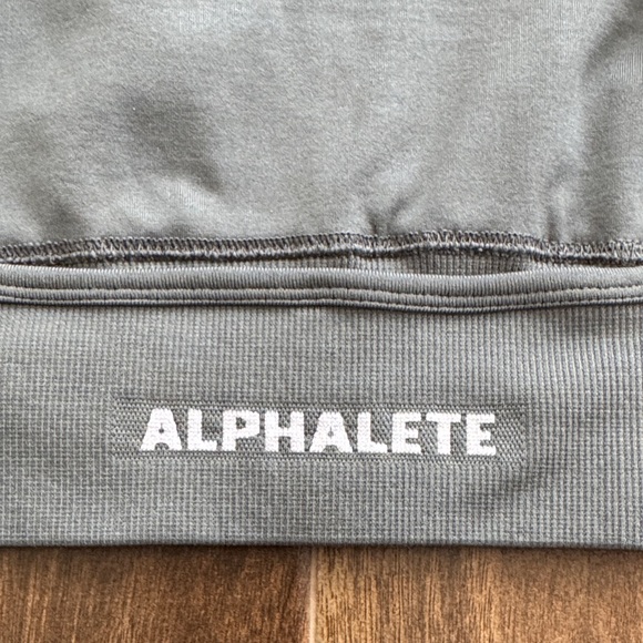 Alphalete Charcoal Ribbed Sports Bra - Picture 10 of 11